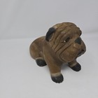 Vintage Artisan Crafted Hand-carved Wood Bulldog Figure 7 X 10
