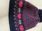 Vintage Retro 1970s Meiste Beanie Hat New Wool Blend Hearts Pristine Warm Skiing