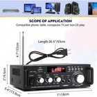 2-channel Mini Amplifier   Hifi Stereo Audio With Bass Treble -control