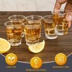 Shot Glasses Set Of 6  Clear Small Shot Glass For Whiskey Tequila Vodka  1 5o   