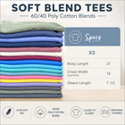 Lot Of 6 Cotton poly Blend Unisex Xs T-shirts Bulk Wholesale Blanks Dtf Printing