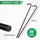 8 27inch 50 Packs Chain Link Fence Ties black Heavy Duty 14 Gauge Aluminum Fence