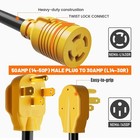 Nema 14-50p To L14-30r Generator Adapter Cord 4 Prong Twist Lock For Rv House