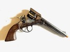 Metal Toy Cap Gun  Frontier Filigreed Cowboy Revolver  Gonher 8 Shot New 