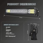 Led Light Bar 22  306w Triple Row Flood Spot W  2x 4  Cubes   Wiring Harness Kit