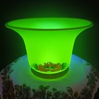 Tiffin U s  Glass  179 Satin Canary Vaseline Centerpiece Handpainted Nasturtium