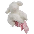 Gund Baby White Plush Lamb 319894 Winky Pink Lovey Security Blanket  inoperable 
