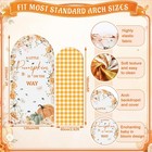 Tegeme 2 Pcs 7 2ft   6ft A Little Pumpkin Is On The Way Arch Backdrop Cover