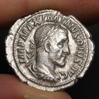 Emperor Maximinus Thrax Denarius Ancient Roman Empire Silver Coin 235ad Victory