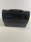 Vintage Black Metal Lunch Box Thermos Brand Dome V