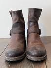 Frye Veronica Engineer Brown Leather Boots Womens Size 7 5 Made In Mexico