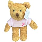 Vtg Avon Breast Cancer Crusade Teddy Bear Bean Bag Plush Toy 6  Pink Shirt 2001
