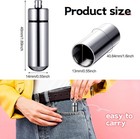 Patelai 12 Pieces Portable Keychain Pill Holder Aluminium Alloy Mini Silver 