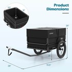 Bike Cargo Trailer  220 Lbs Metal Bicycle Wagon Cart W 16    Tires universal Hitch