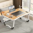 Adjustable Laptop Tray Lap Desk Stand Foldable Bed Table Notebook Tray Cup Slot