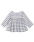 First Impressions 4t Toddler Girls Long-sleeve Ruffled Shirt Striped Tunic Navy