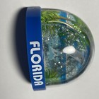 Florida Dolphin Snow Globe Magnet - Silver Glitter Water Globe 