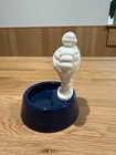 Bibendum Ashtray White Blue Pottery Michelin Man Accessory Tray No Box Used