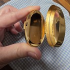 Vtg Max Factor Mop Gold Lipstick Holder Case Compact Hi Society Mother Of Pearl