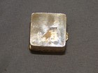Vintage Micro Mosaic Floral Pill Box Gold Tone Italy White Flowers