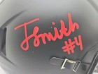 Jeremiah Smith Signed Osu Alternate Mini Helmet Primetime Coa Rare Black W  Red
