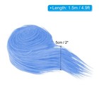 4 9ft X 2 In Faux Fur Fabric Precut Strips Plush Roll  Sky Blue