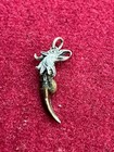 Antique German  835 Silver Pocket Watch Chain Hunting Fob Pendant Charivari Nail