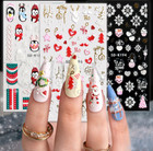 5d Embossed Stereoscopic Christmas Snowflake Nail Art Stickers Self Adhesive Nh8