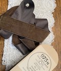Bty  Vintage 1 1 2     Coffee Charcoal Velvet Silk Rayon Ribbon nos