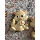Vintage 1981 Miller Studio Chalkware Cat Wall Plaques Set Of 2 Cream Kittens