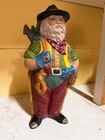 Cowboy Santa 11 t Ceramic Bisque Ready To Paint Hand Poured From Vintage Mold