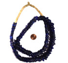 Cobalt Dutch Donuts Annular Trade Beads 30 Inch