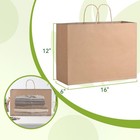 Brothersbox Large Brown Paper Bags With Handles 1 Count  pack Of 100   