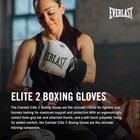 Everlast Elite 2 Boxing Gloves   Pro Training   Heavy Bag 16oz  White black 