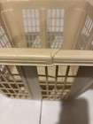 Vintage Rubbermaid 3 4 Bushel Almond Laundry Basket 17   x 17   x 11    Made In Usa