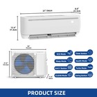 24000 Btu Mini Split Heat Pump  220v For Areas Up To 1500 Sq  Ft