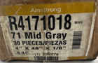 Armstrong R4171018  71 Mid Gray Wall Base  Rubber  4  X 48  X 1 8  Box Of 30