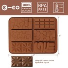 6 In 1 Silicone Break Apart Chocolate Bar Mold  Silicone Molds For Wax Melts Non