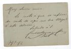Chile 1892 Service Card Santiago Train Locomotive  Rare Used Condition L3