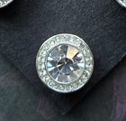 4 Clear Crystal Magnetic Competition Pins  Horse Show Magnet   Clothing Magnets 