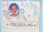 Dimensions Baby Birth Sampler Announcement Record Photo Frame Personalize Sealed