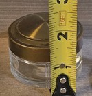 Vintage Vanity Powder Jars Cut Glass And Brass Lid 2 25 