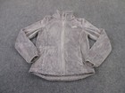 The North Face Jacket Womens S Gray Fuzzy Fleece Sweater Logo Osito Coat Adult