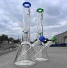 Color Thick Lip   Base Hookah Water Pipe Glass 14 Inch Tobacco Beaker Bong
