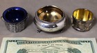 3 Unique Figural Silver Salt Cellars  2 Us Sterling  1 Dutch 800 Silver  C 1920s