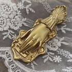 Lady s Hand Shaped Metal Paper Clip Binder Clips Page Holder Vintage Gold