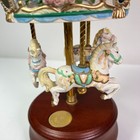 Vintage Carousel Collection 3-horse Merry-go-round Decorative Music Box Display