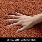 24x60 Inch Fall Burnt Orange Bathroom Runner Rug Microfiber Bath Mat Fluffy