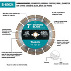 Makita B-69624 7  Diamond Blade  Segmented  General Purpose   04  