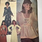 Mccall s 70 s Vintage Sewing Pattern 4818 Pullover Dress   Top Sz 6 Easy  Uncut